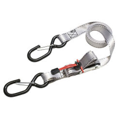 Cargo lashings ratchet strap S hooks with kickback clips.  L: 1800, W: 25,  (mm). Article code: 12-3062EURDAT