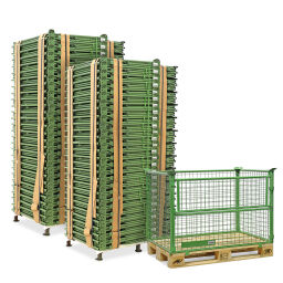 Pallet stacking frames pallet tender 1 flap at 1 long side