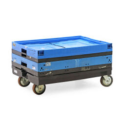 Stacking box plastic combination kit material storage trolley used.  L: 800, W: 600, H: 1070 (mm). Article code: 98-4131GB