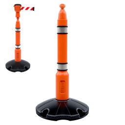 Barriers Safety and marking safety markings demarcation pole.  L: 500, W: 500, H: 1000 (mm). Article code: 10-POSTBASE-O