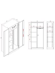 Armoire vestiaire 2 portes