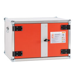 Hazardous substance depot Retention Basin fireproof cabinet Storage for lithium batteries.  W: 800, D: 660, H: 520 (mm). Article code: 48-11342