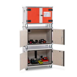 Hazardous substance depot Retention Basin fireproof cabinet Storage for lithium batteries.  W: 800, D: 660, H: 520 (mm). Article code: 48-11342
