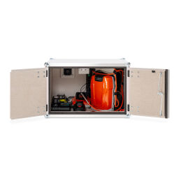 Hazardous substance depot Retention Basin fireproof cabinet Storage for lithium batteries.  W: 800, D: 660, H: 520 (mm). Article code: 48-11343