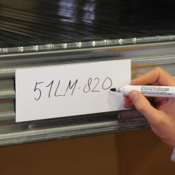 Kaarthouder identificatielabels uitwisbare magnetische tape.  B: 200, H: 80 (mm). Artikelcode: 51LM-820