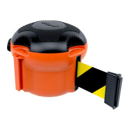 Barriers safety and marking accessories unit with yellow / black barrier tape