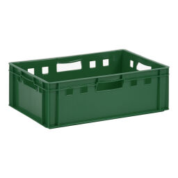 Stacking box plastic stackable e2 meat crate with open handles
