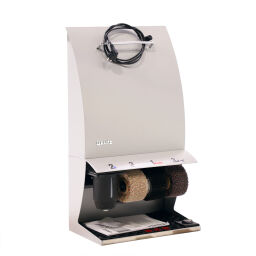 Gebruikte Machines schoenpoetsmachine 130 Watt .  L: 300, B: 500, H: 860 (mm). Artikelcode: 77-A000345