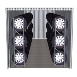 Tyre storage Tyrerack suitable for 20ft container.  Article code: 99-880-20FT