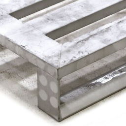 Pallet aluminium pallet 4-sided used.  L: 1200, W: 800, H: 150 (mm). Article code: 98-4552GB