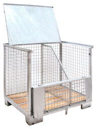 Mesh container fixed construction fixed mesh box structure single valve on one side