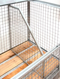 Mesh container fixed construction fixed mesh box structure single valve on one side