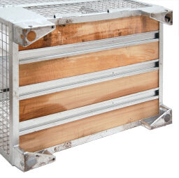 Mesh container fixed construction fixed mesh box structure single valve on one side