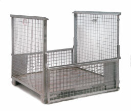Mesh Stillages fixed construction stackable 1 flap at 2 long sides Custom built.  L: 1200, W: 1200, H: 1000 (mm). Article code: 99-004-V-06