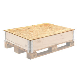 pallet stacking frames lid suitable for pallet size 1200x800 mm.  L: 1200, W: 800, H: 8 (mm). Article code: 99-172-A-DEK