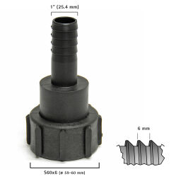 IBC container accessories adapter.  Article code: 99-035-ADAP 3-1