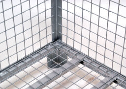 Mesh container fixed construction fixed mesh box structure single valve on one side