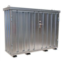 Container voorraadcontainer standaard Oppervlakte behandeling:  thermisch verzinkt.  L: 2100, B: 700, H: 1600 (mm). Artikelcode: 99-1816