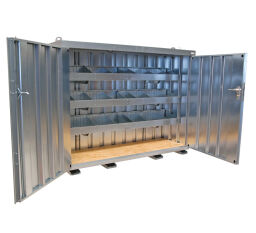 Container Vorratscontainer Ständer Oberflächenbeschaffenheit:  lackiert.  L: 2100, B: 700, H: 1600 (mm). Artikelcode: 99-1816-6032