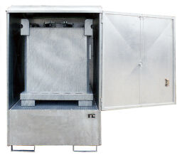 Hazardous substance depot retention basin hazardous materials cabinets with galvanized grid + supporting feet