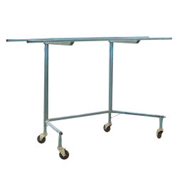 Upholstery element cart Roll cage 2 shelves (extendible) used Type:  upholstery element cart.  L: 1990, W: 700, H: 1160 (mm). Article code: 98-4879GB