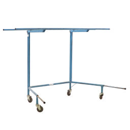 Upholstery element cart Roll cage 2 shelves (extendible) used Type:  upholstery element cart.  L: 1990, W: 700, H: 1260 (mm). Article code: 98-4881GB