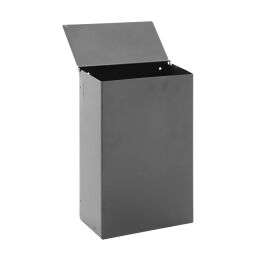 Abfallbehälter Abfall und Reinigung Stahl Mülltonne Wandabfallkorb Artikelzustand:  Neu.  L: 250, B: 130, H: 380 (mm). Artikelcode: 8251366-GB