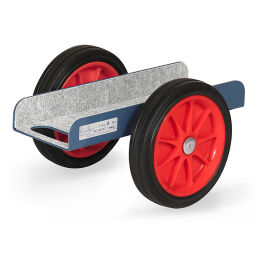 Glas/platencontainer Fetra platenroller  massief rubber wielen 250*60 mm.  L: 500, B: 380, H: 250 (mm). Artikelcode: 854165