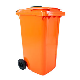 Minicontainer Afval en reiniging met rubberen rozet voor glas of (PET)flessen.  L: 600, B: 600, H: 1080 (mm). Artikelcode: 99-446-240-E-01