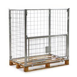 Pallet stacking frames collapsible 1 flap at 1 long side