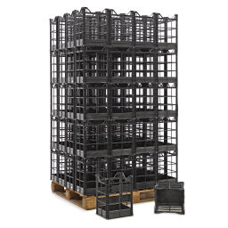 Stacking box plastic stackable pallet tender
