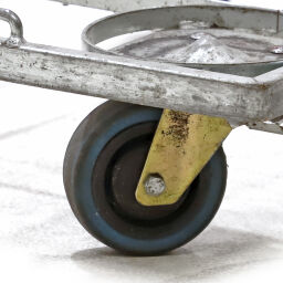 Carrier roll platform 2 swivel- and 2 rigid wheels used.  L: 690, W: 490, H: 140 (mm). Article code: 98-5028GB