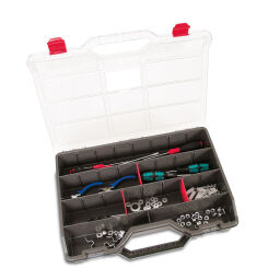 Transport case assortment case with 5-21 compartments 
