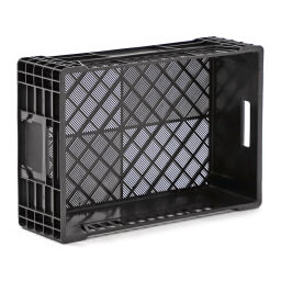 Stacking box plastic forcing box walls closed / floor perforated