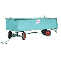 Transport trolley industrial trailer double steering, connectable Used