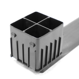 Accessoires pour bacs en plastique entrées de fourches pour des bacs grande volumes
