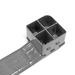 Accessoires pour bacs en plastique entrées de fourches pour des bacs grande volumes