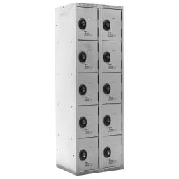 Cabinet locker cabinet 10 doors (cylinder lock) used.  W: 800, D: 520, H: 1800 (mm). Article code: 77-A038259