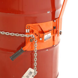 Drum Handling Equipment barrel turner geeignet for 220 ltr - steel -  used.  L: 850, W: 540, H: 840 (mm). Article code: 77-A249204