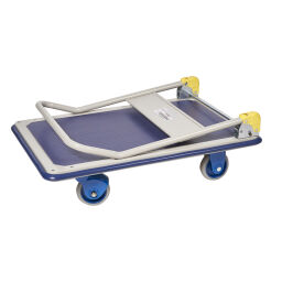 Chariot logistique chariot de manutention chariot plate-forme/ chariot plateau prestar barre(s) de poussée, rabattable