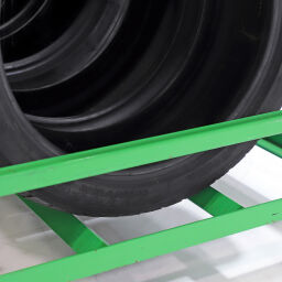 Tyre storage stackable vertical load used.  L: 1260, W: 800, H: 750 (mm). Article code: 98-5114GB