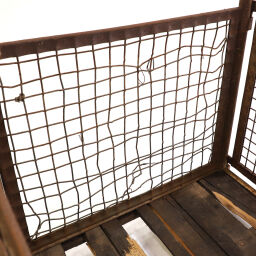 Mesh Stillages fixed construction stackable B-quality, with damage used.  L: 1300, W: 1150, H: 1050 (mm). Article code: 98-5295GB-B