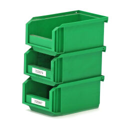 Storage bin plastic with grip opening stackable Food-safe:  no.  L: 165, W: 105, H: 75 (mm). Article code: 98-5323GB