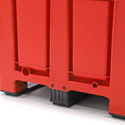 Stacking box plastic large volume container all walls closed.  L: 1200, W: 1000, H: 790 (mm). Article code: 38-BBSW3S790-D