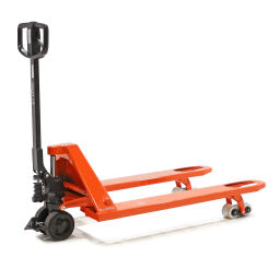 Pallet truck standard fork length 1150 mm lifting height 85-200 mm used.  L: 1550, W: 680, H: 1240 (mm). Article code: 77-A028556