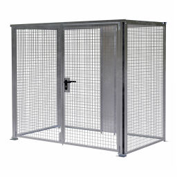 Mesh Stillages Full Security with 2 lockable doors.  W: 2450, D: 4460, H: 2100 (mm). Article code: 14LBM-4500