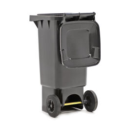Plastic waste container Waste and cleaning mini container with hinging lid.  L: 530, W: 445, H: 940 (mm). Article code: 98-5192