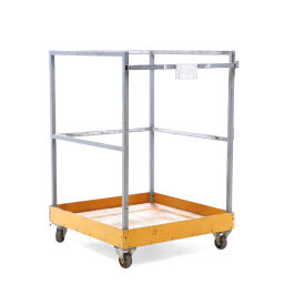 Glass/plate container plate trolley