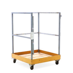 Glass/plate container plate trolley 1 long side open used.  L: 815, W: 770, H: 1140 (mm). Article code: 98-5829GB