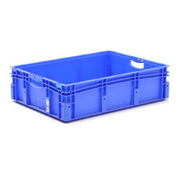 Stacking box plastic stackable all walls closed + open handles Used